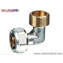 Brass Male Elbow/Pex-Al-Pex Compression Fitting/Pipe Fitting/Plated